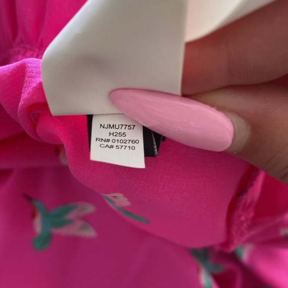 Kate Spade silk hummingbird dress size 2 hot pink - Picture 12 of 15